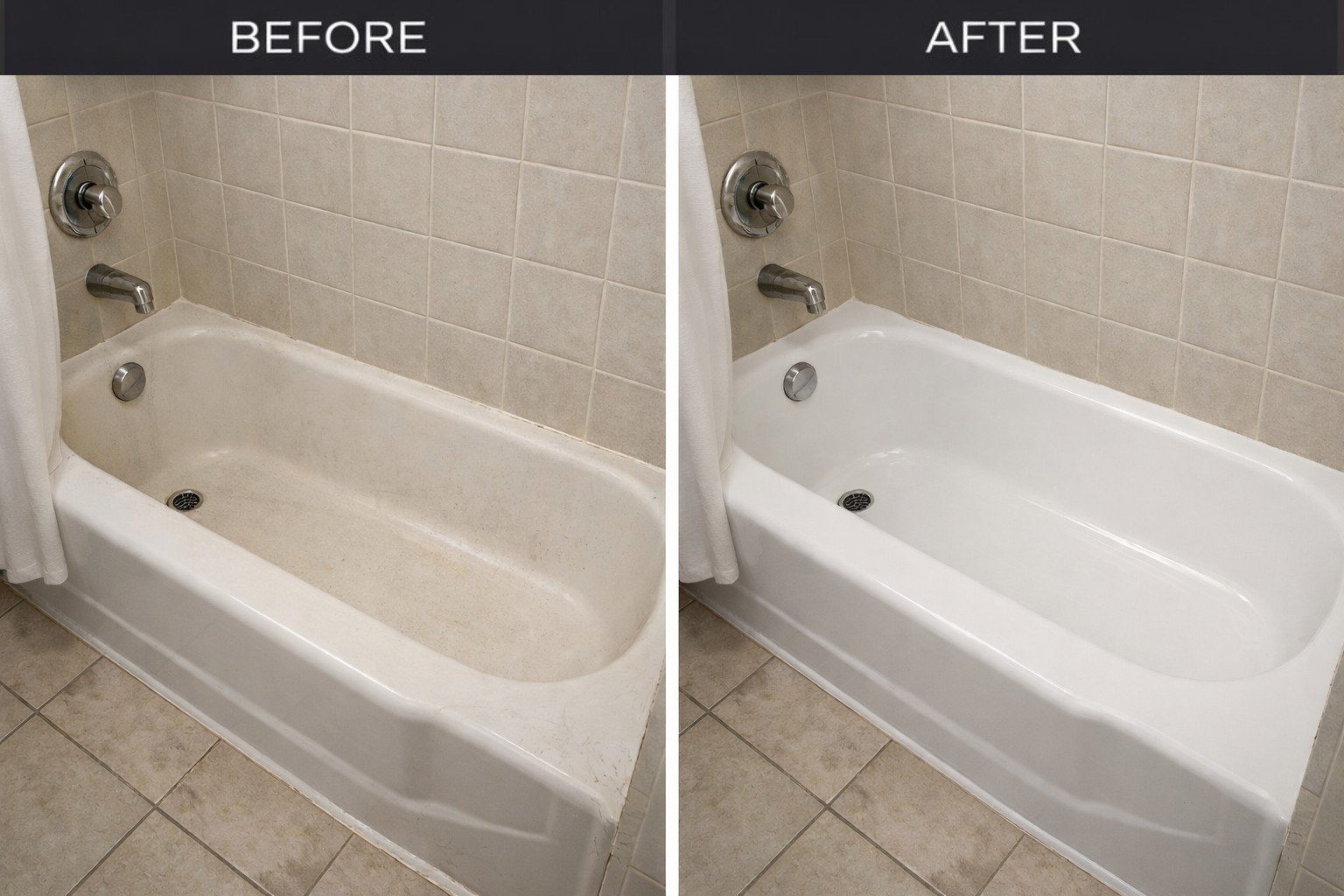 Bathtub refinishing before and after &mdash; Ottawa